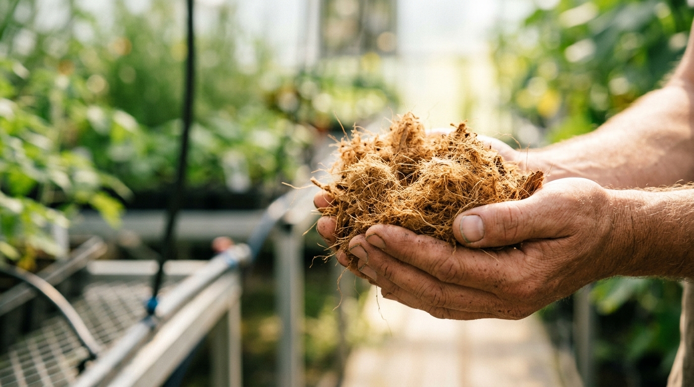 Clean Coco Coir Manufacturing Process in Factory